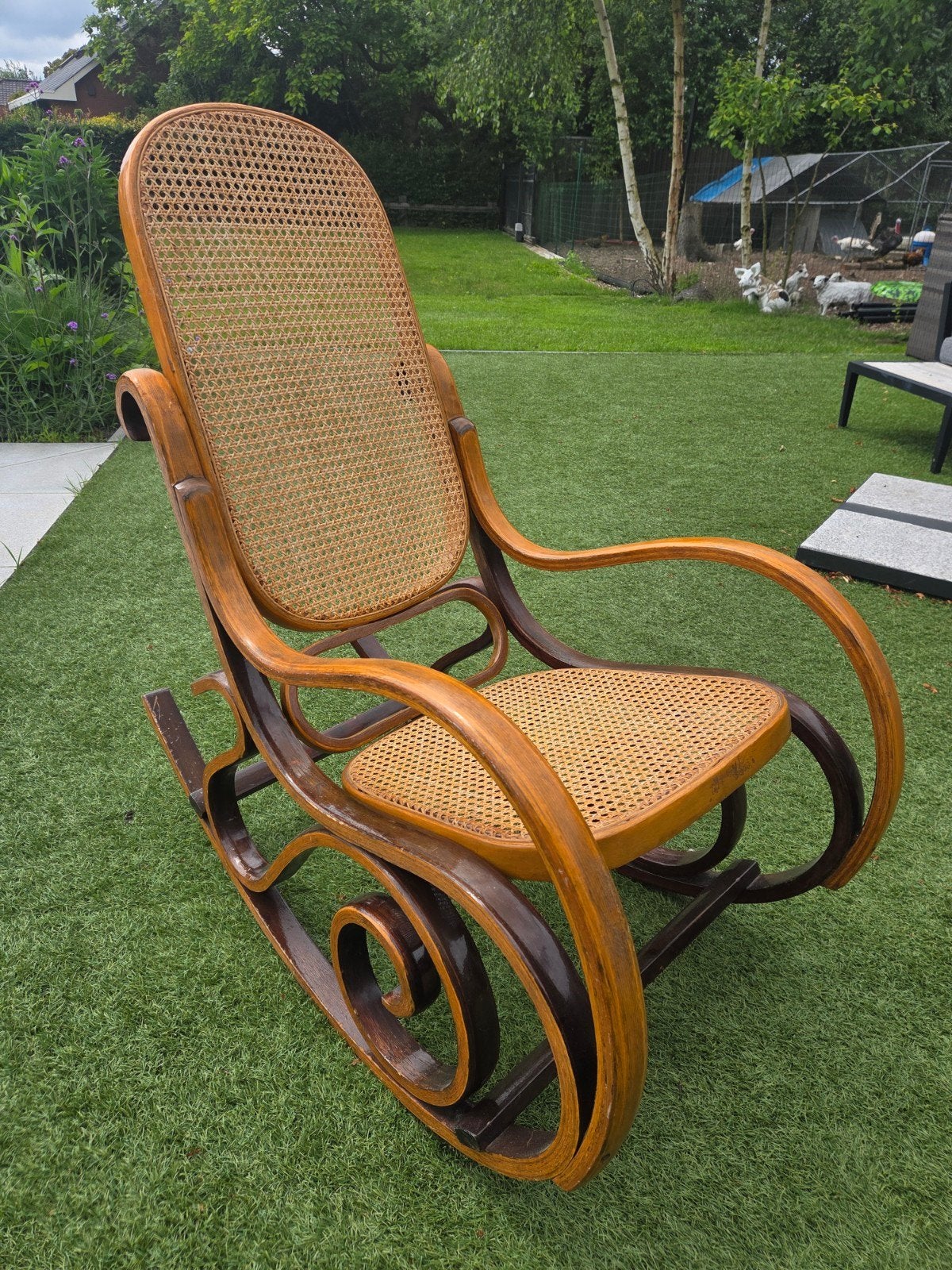 antieke schommelstoel, Ophalen