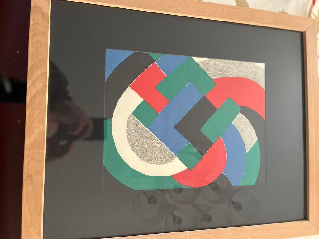 Werk Sonia Delaunay handgetekend onderaan links, Ophalen