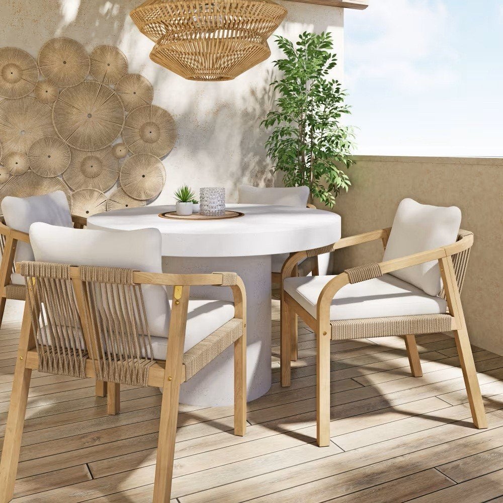 set van 2 tuinstoelen Maisons du monde, Tuin en Terras, Ophalen, Nieuw, Hout
