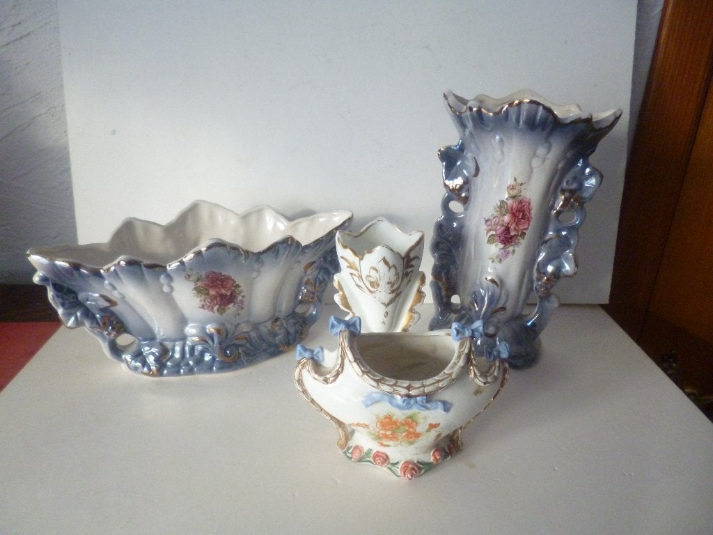 Set van 6 antiek porselein. (zie foto's), Antiek en Kunst, Ophalen of Verzenden