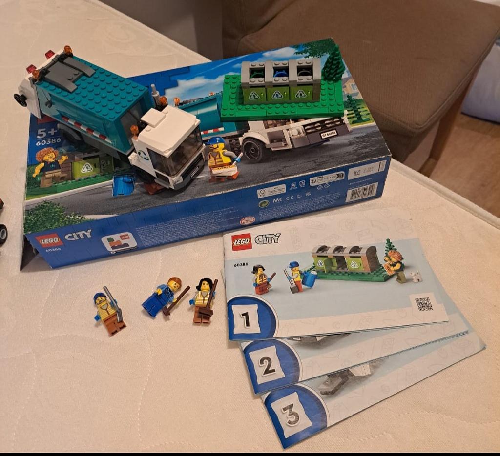 LEGO City 60386 Recycling vrachtwagen – Compleet, Ophalen, Zo goed als nieuw