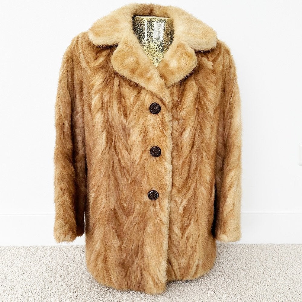 Très beau manteau en fourrure vintage doux (M) €150, -, Vêtements | Femmes, Taille 38/40 (M), Vintage ., Comme neuf, Brun