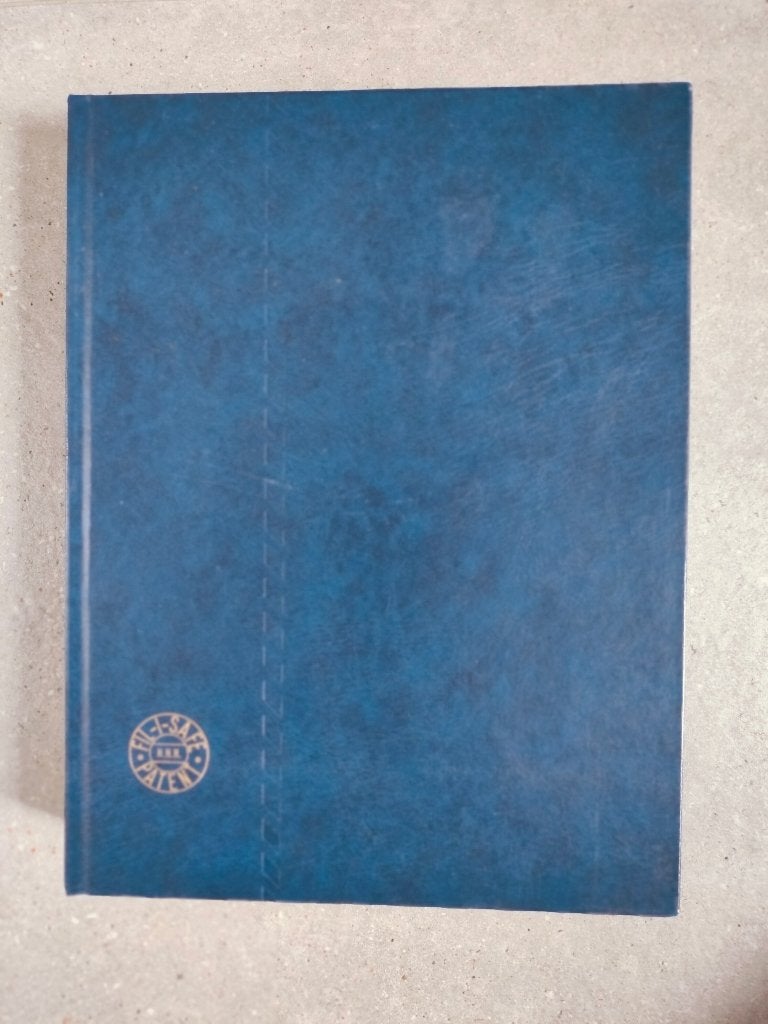 blauw Fil-I-Safe postzegelalbum - 64 witte pagina's (leeg), Postzegels en Munten, Ophalen of Verzenden, Verzamelalbum