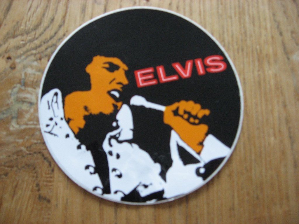 Sticker Elvis 8 cm, Enlèvement ou Envoi, Neuf, Autres types
