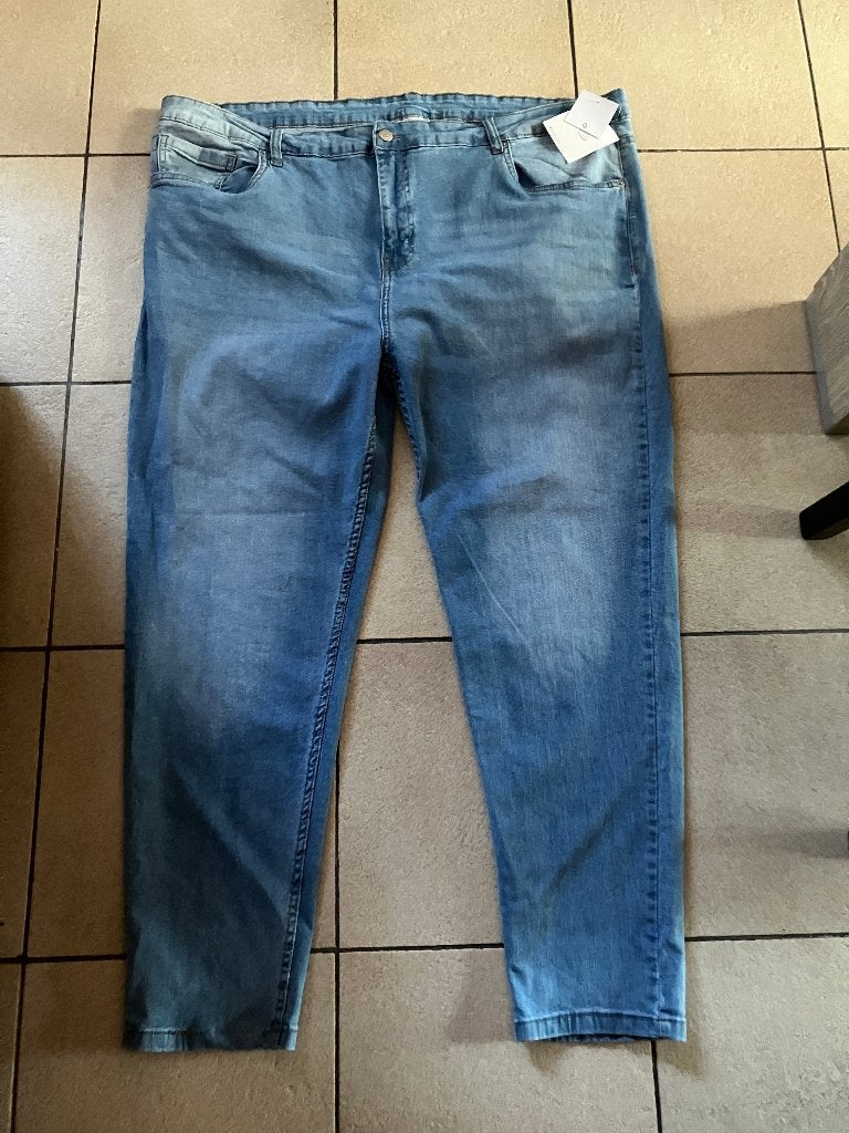 Nieuwe blauwe spijkerbroek - Maat 52, Kleding | Dames, Grote Maten, Ophalen of Verzenden, Nieuw