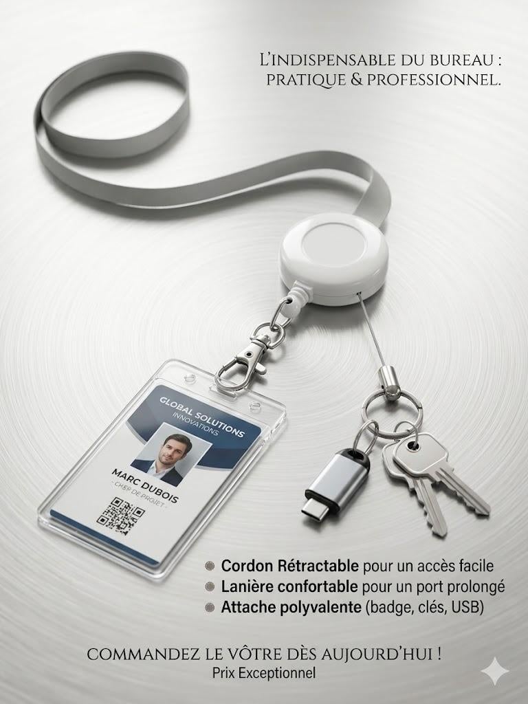 Lot 24.000 Cordons Porte-Badge + Enrouleur – 350€, Enlèvement ou Envoi, Neuf