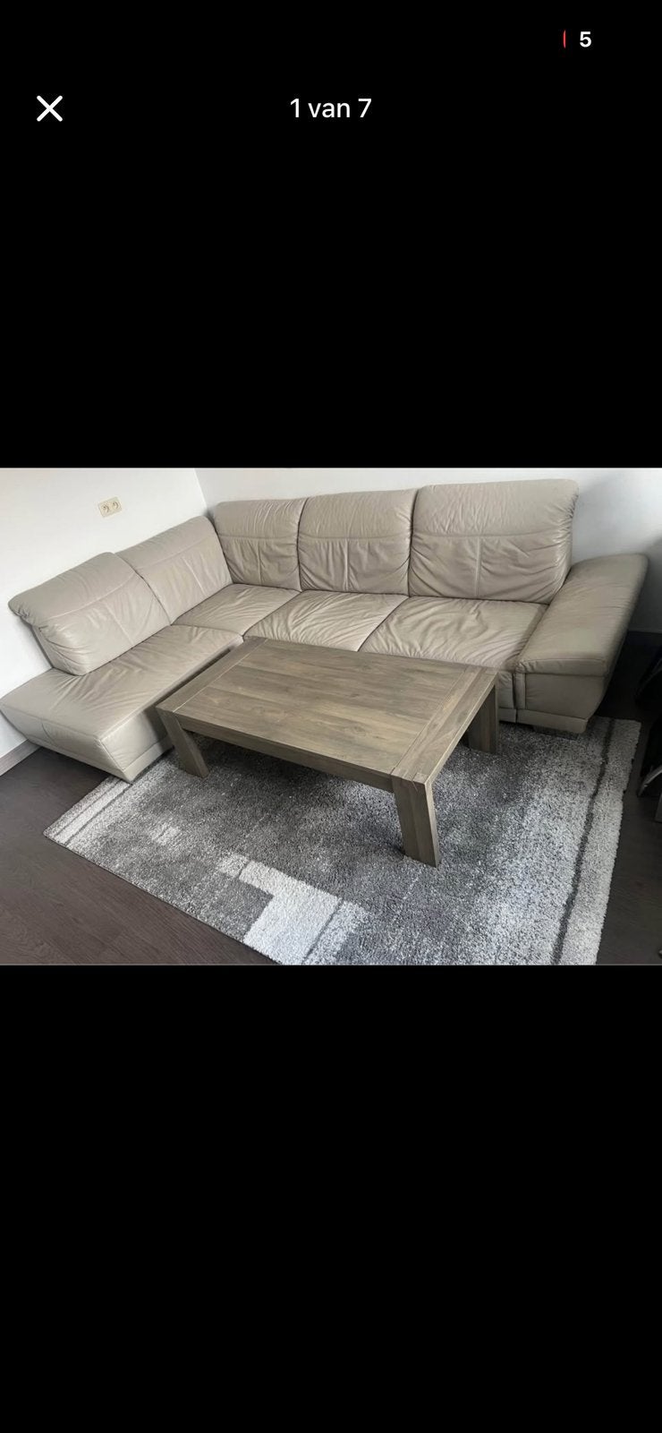 Leder zetel licht taupe, Enlèvement, Comme neuf