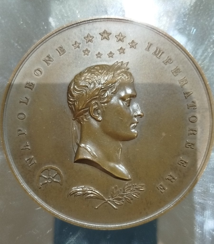 Grande médaille en bronze – Napoléon à Sainte-Hélène, Enlèvement ou Envoi, Bronze