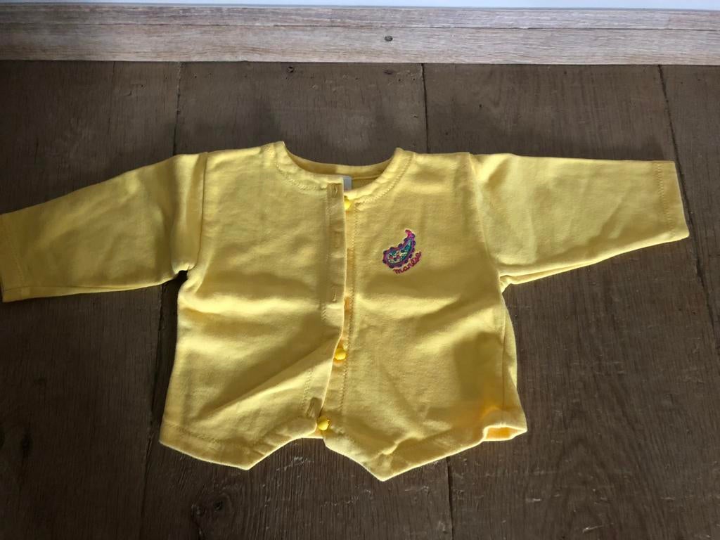 Geel vestje 18 maanden, Kinderen en Baby's, Babykleding | Maat 86, Ophalen, Zo goed als nieuw, Meisje, Truitje of Vestje