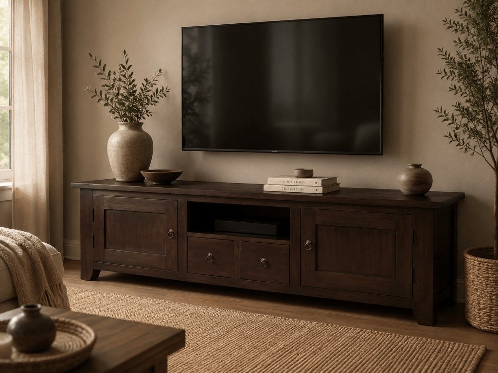 tv meubel 160 bruin, 150 tot 200 cm, Nieuw, Ophalen of Verzenden, Minder dan 100 cm
