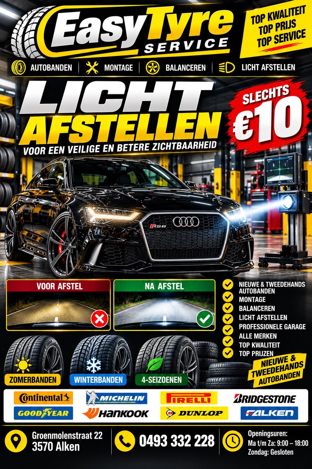 LICHT AFSTELLEN VOOR DE KEURING  €10, Auto-onderdelen, Ophalen of Verzenden