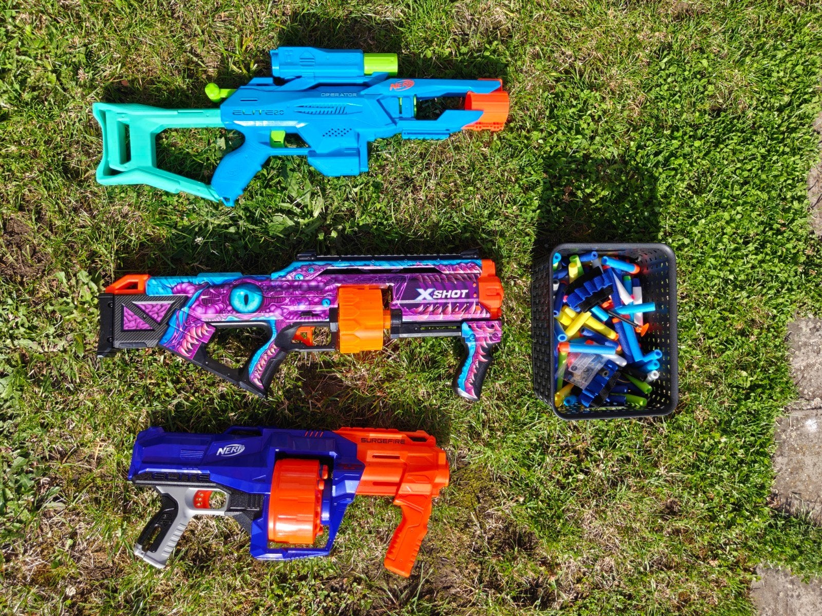 3x Nerf geweren + veel pijltjes!! moet weg!!, Ophalen of Verzenden