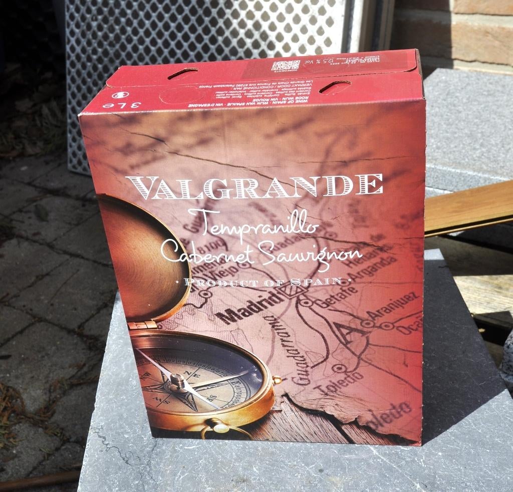 Cabernet sauvignon Valgrande cubis 2x 3 litres Neufs scellés, Neuf, Pleine, Enlèvement, Vin rouge