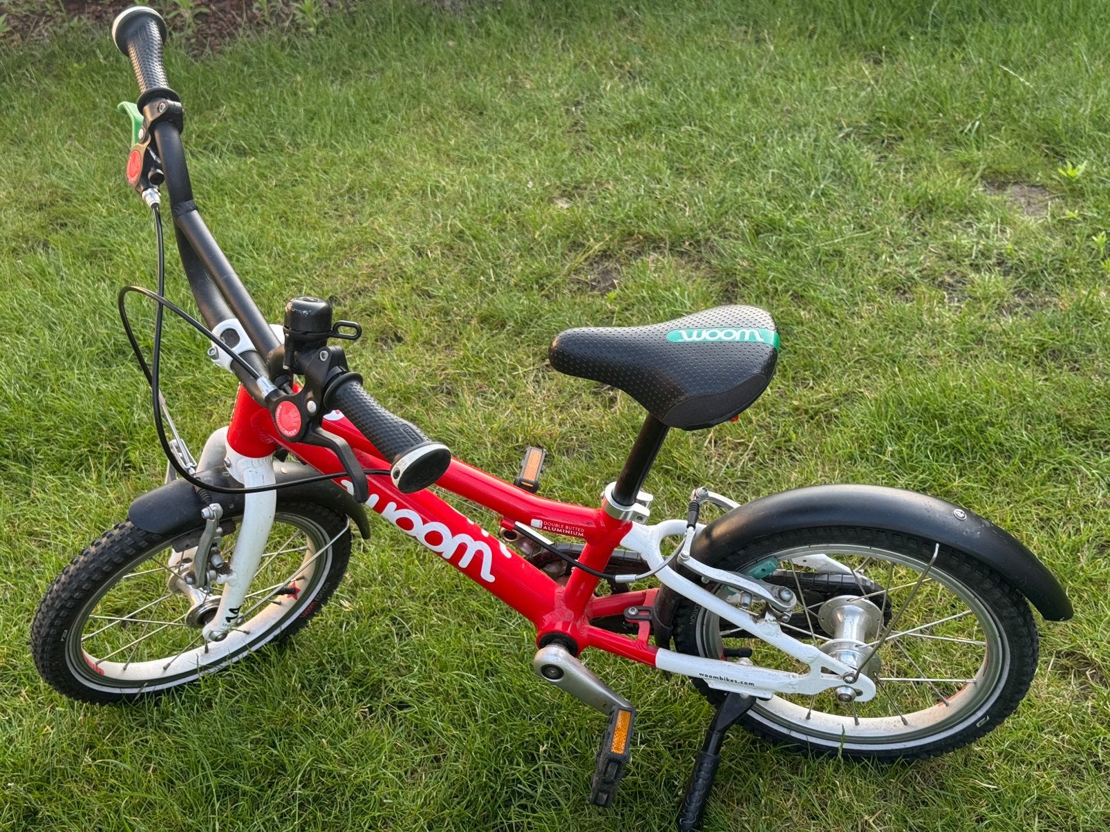 Woom 2 kinderfiets (14”) rood, Fietsen en Brommers, Ophalen, Gebruikt, Velgrem