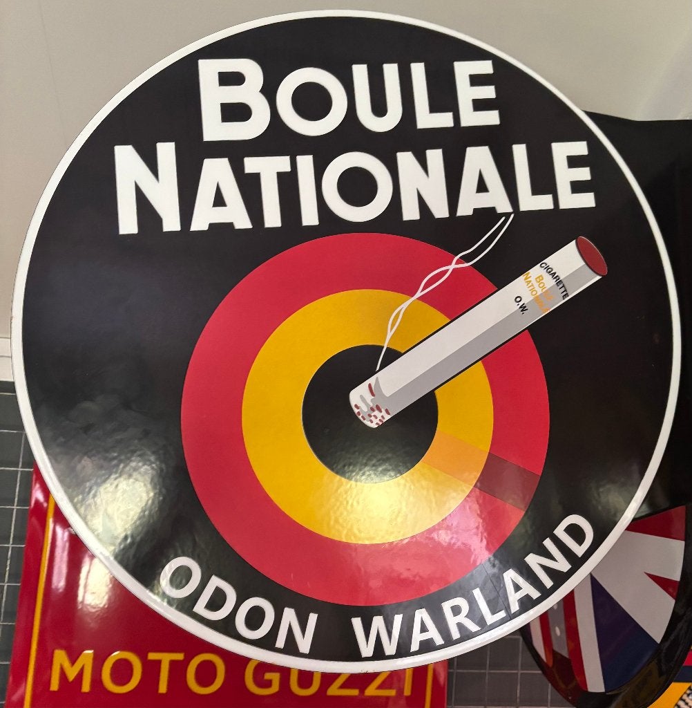 emaille reclamebord ajja & boule nationale, Collections, Enlèvement ou Envoi, Neuf, Panneau publicitaire