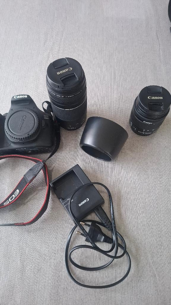 Canon EOS 2000d met 2 lenzen, Audio, Tv en Foto, Fotocamera's Digitaal, Ophalen, Zo goed als nieuw, Canon