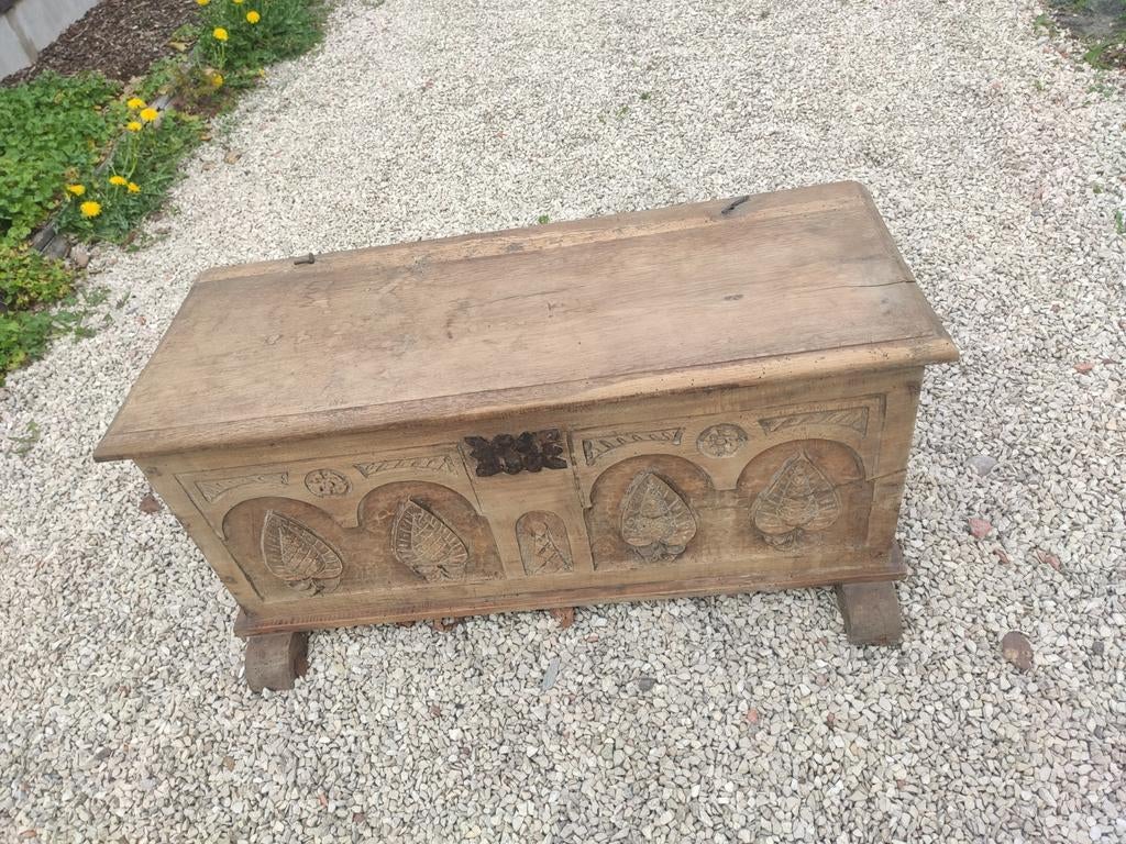 Kist koffer uit vol hout, Ophalen, Minder dan 50 cm, Gebruikt, 50 tot 100 cm