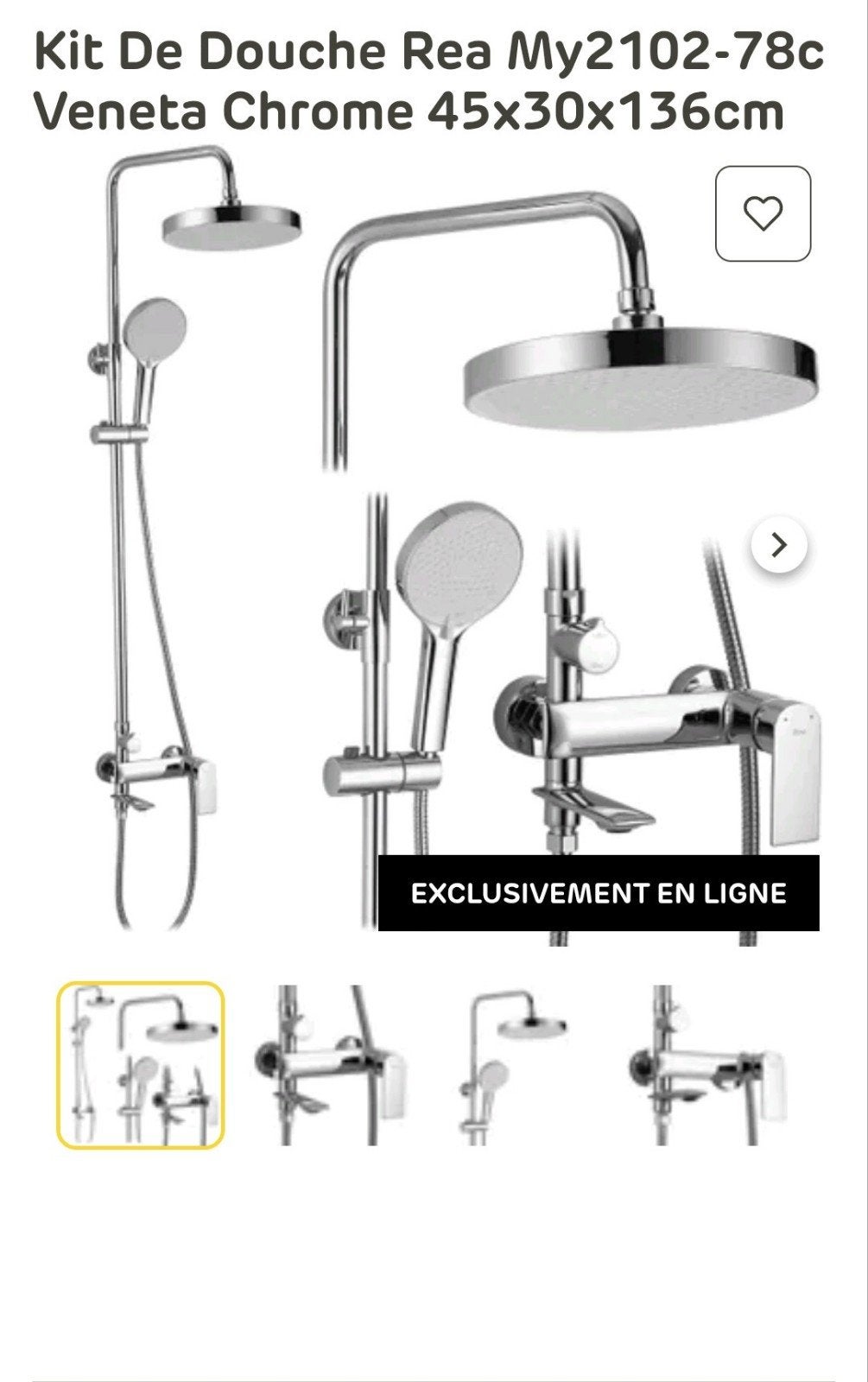 NEUF kit de douche Rea Veneta Chrome, Maison & Meubles, Enlèvement, Neuf, Avec douche