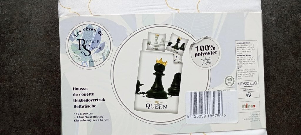 nieuwe 1-persoons dekbedovertrek set Be Queen, Jongetje of Meisje, Wit, Nieuw, Ophalen of Verzenden