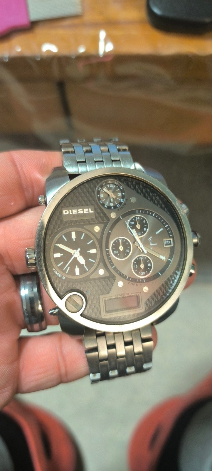 montre Diesel homme "Mr Daddy", Bijoux, Sacs & Beauté, Montre-bracelet, Autres marques, Enlèvement ou Envoi, Acier