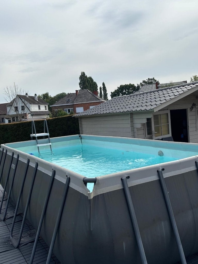 OPZETZWEMBAD INTEX + WARMTEPOMP + ZANDFILTER, Tuin en Terras, Gebruikt, 200 tot 300 cm, Rechthoekig, Ophalen