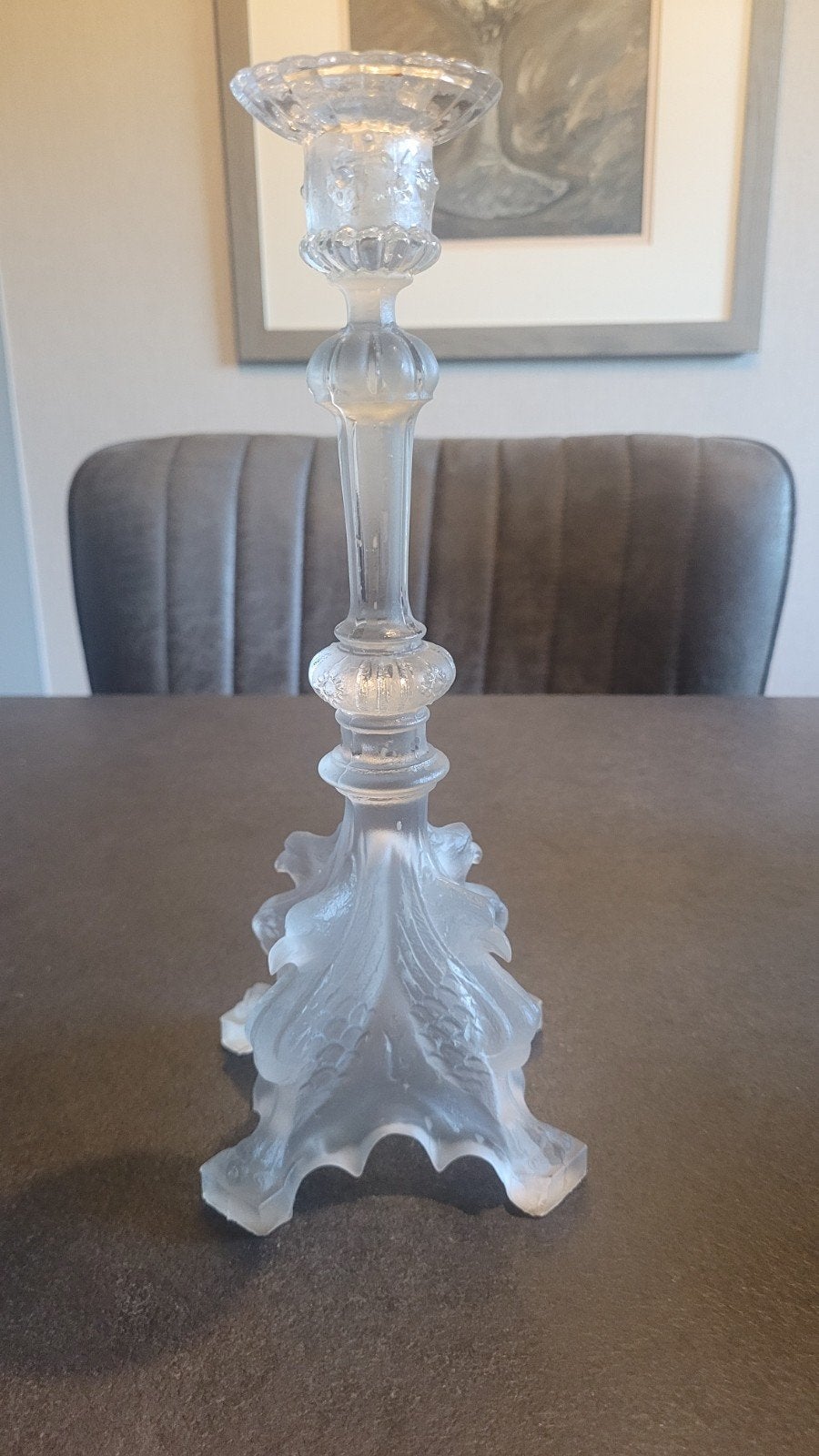 kaarsstaander VAL SAINT LAMBERT perfecte staat, Ophalen, Kristal