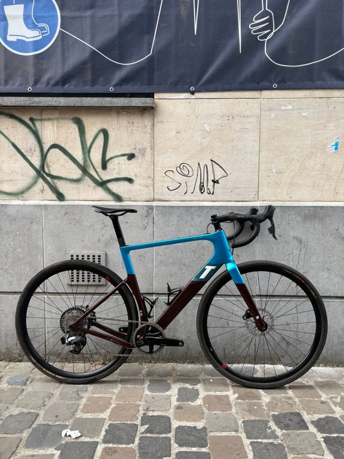 3T RaceMax 1x12 Rival AXS 56 (bleu-brun) - powermeter, Neuf, 10 à 15 vitesses, Enlèvement, 53 à 57 cm