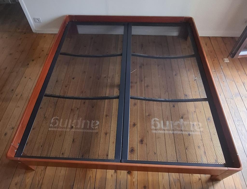 Lit Auping Auronde 180x200, Huis en Inrichting, Slaapkamer | Bedden, Gebruikt, 180 cm, 200 cm, Hout, Bruin, Ophalen