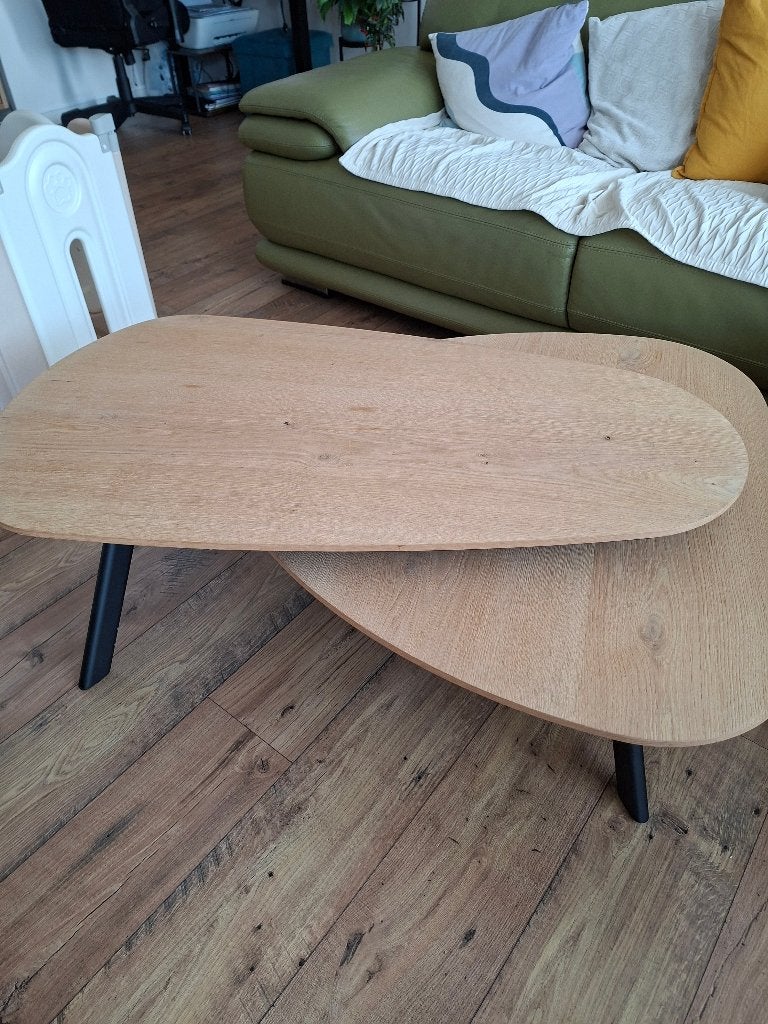Livada set van 2 ronde salontafels, Overige houtsoorten, Rond, Zo goed als nieuw, 150 tot 200 cm