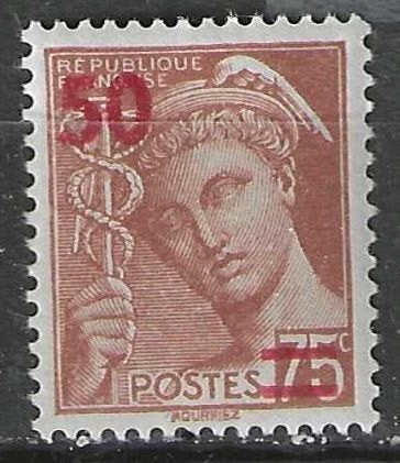 France 1940/1941 - Yvert 477 - Typ Mercure - 50 cm (PF), Envoi, Non oblitéré