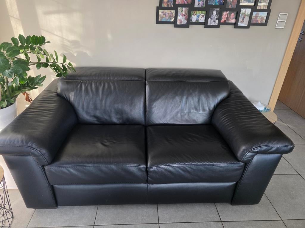 Lederen natuzzi zetel. 1m90 op 1m05. Als nieuw, Huis en Inrichting, Ophalen