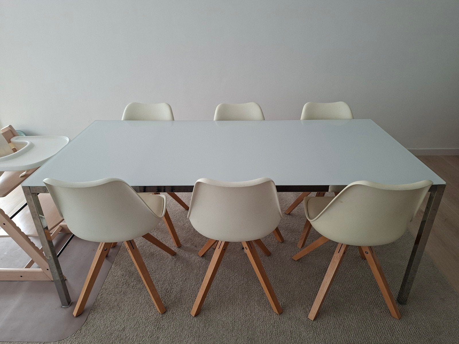 Eettafel IKEA glazen blad - 6 tot 8 pers, 150 à 200 cm, Cinq personnes ou plus, Verre, Enlèvement