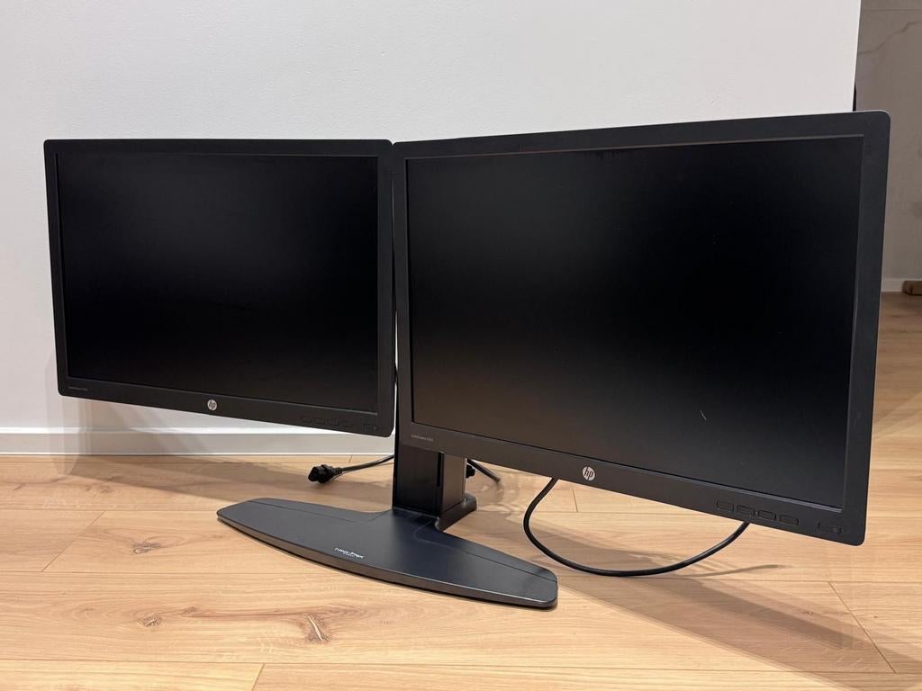 HP dual monitor+ 2 standen, Ophalen, 3 tot 5 ms, Full HD, 24 inch