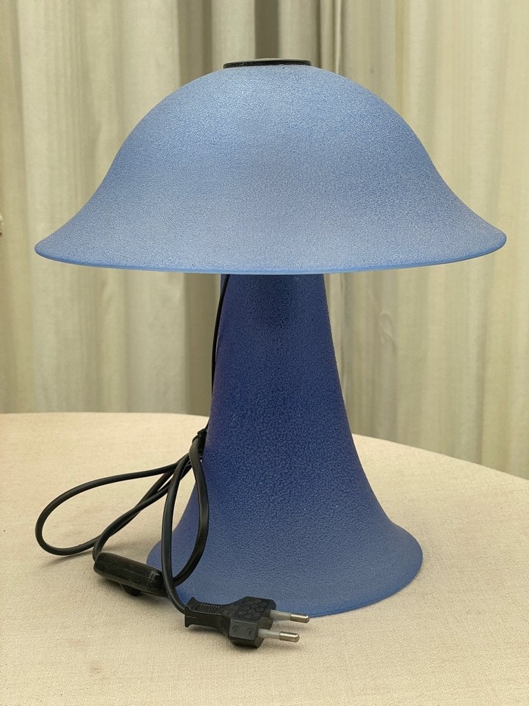 Lampe champignon bleu cobalt, Antiquités & Art, Enlèvement
