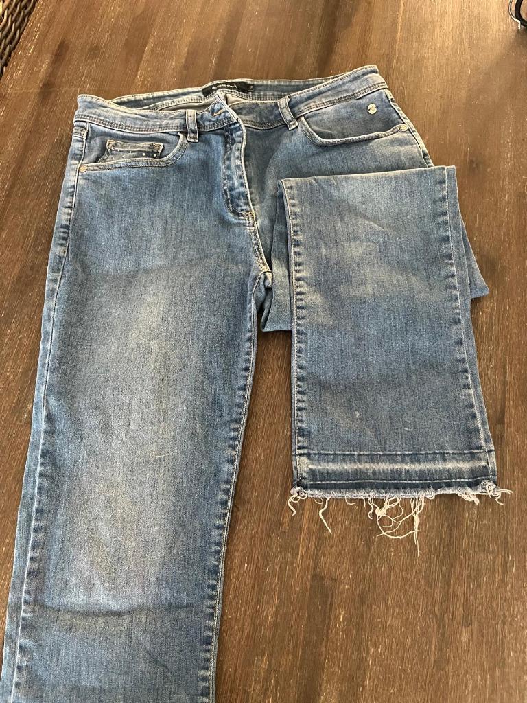 Jeansbroek Terre Bleue 7/8 maat 38, Maat 38/40 (M), Ophalen of Verzenden, Gedragen, Onder de knie