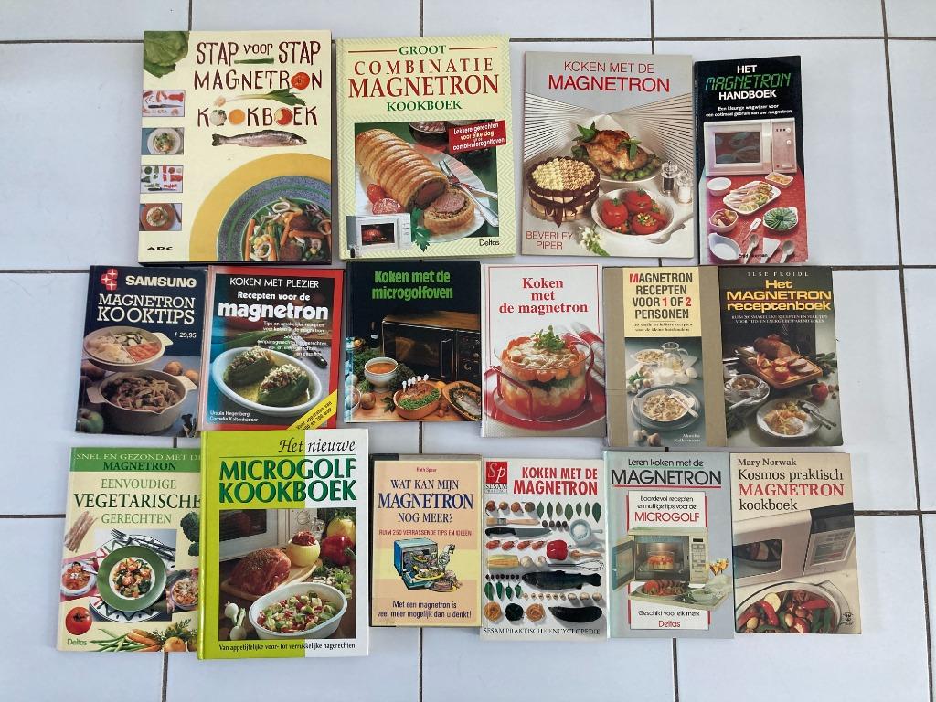 Lot kookboeken over koken met de magnetron ( ook apart te ko, Boeken, Zo goed als nieuw, Europa, Frédéric Lebain, e.a., Tapas, Hapjes en Dim Sum