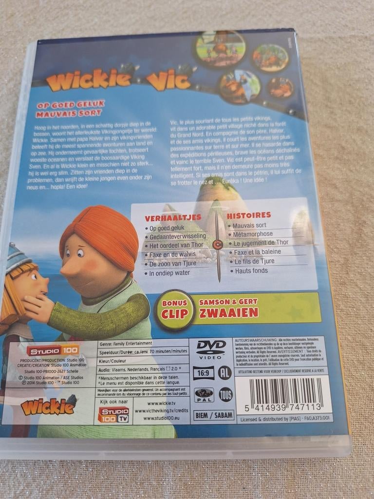 Dvd Wickie de Viking - op goed geluk, Cd's en Dvd's, Ophalen of Verzenden, Zo goed als nieuw