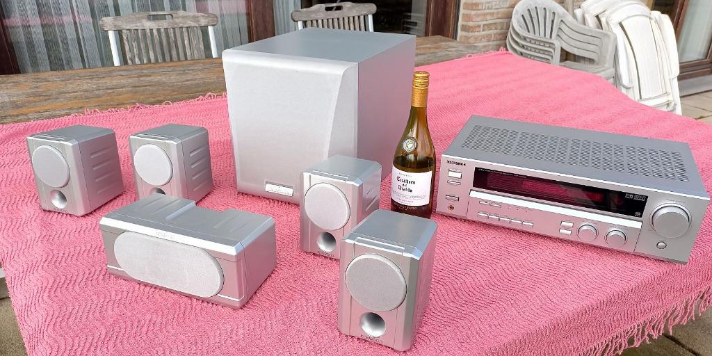 KENWOOD 5.1 AV Surround Home Cinema Receiver + Luidsprekers, Ophalen, Zo goed als nieuw, 5.1-systeem, 70 watt of meer