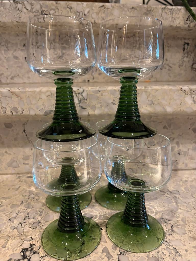Vintage Roemer wijnglazen (set 6), Verzamelen, Ophalen of Verzenden, Zo goed als nieuw