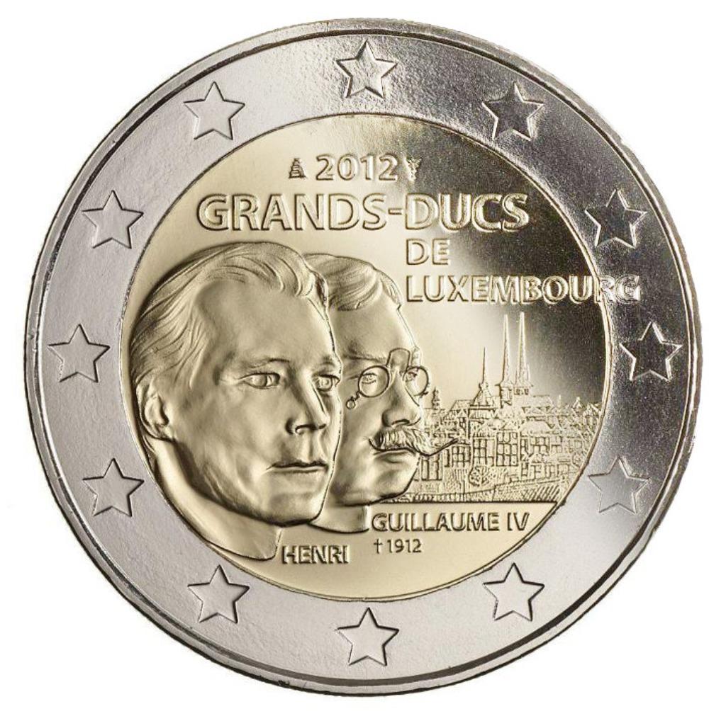 2 euros commémoration Luxembourg 2012, Timbres & Monnaies, Monnaies | Europe | Monnaies euro, Enlèvement, Luxembourg, 2 euros