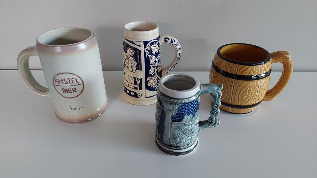 4 bierpullen - Marzi en Remy 2228, Amstel bier, biervat,..., Enlèvement ou Envoi