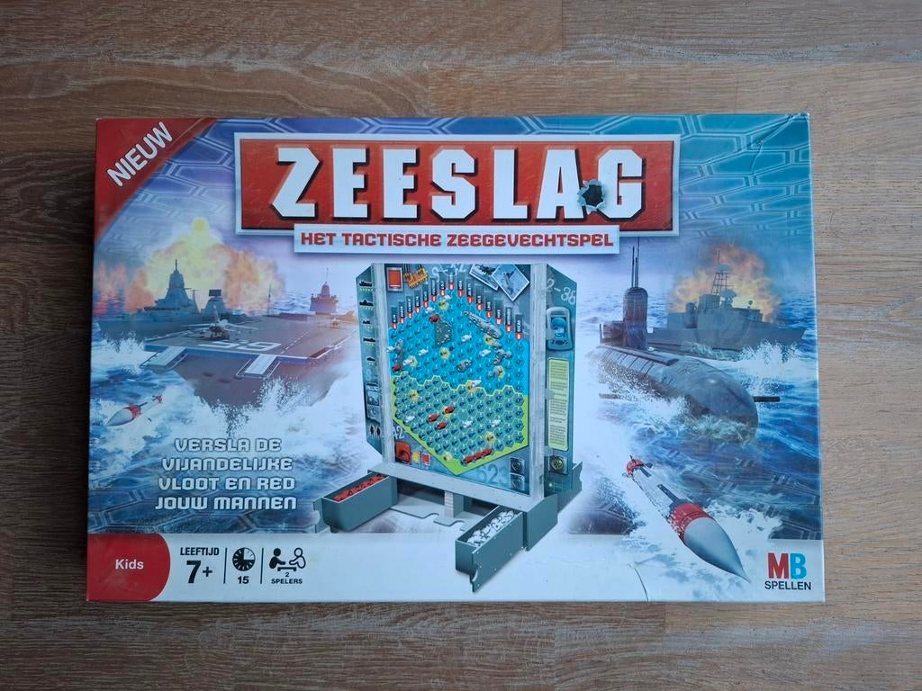 Gezelschapsspel MB Zeeslag  - Het tactische zeegevechtspel, 1 ou 2 joueurs, Enlèvement ou Envoi, Utilisé, MB