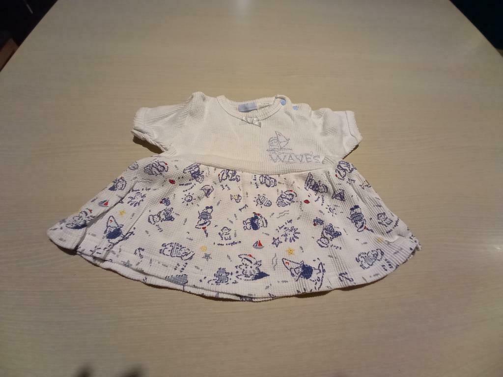 Mooi wit zomerkleedje met blauwe acc, maat 62, Enfants & Bébés, Vêtements de bébé | Taille 62, Robe ou Jupe, Enlèvement ou Envoi