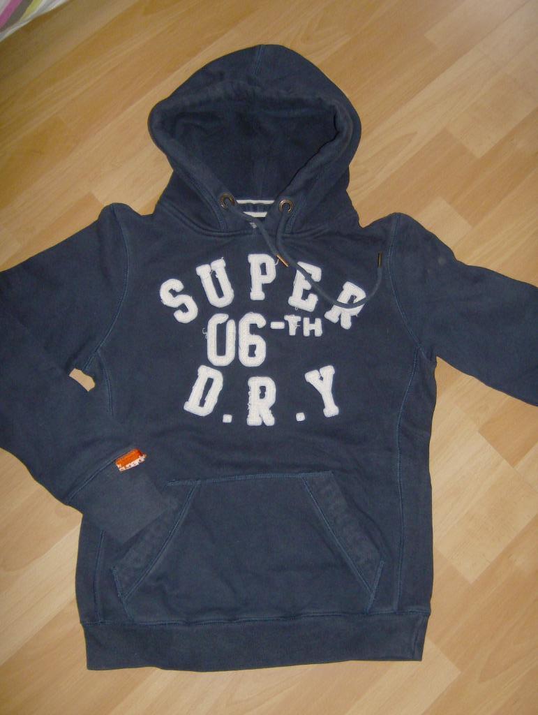 trui met kap blauw merk superdry - maat m = s duur in aankoo, Blauw, Ophalen of Verzenden, Gedragen, Maat 46 (S) of kleiner