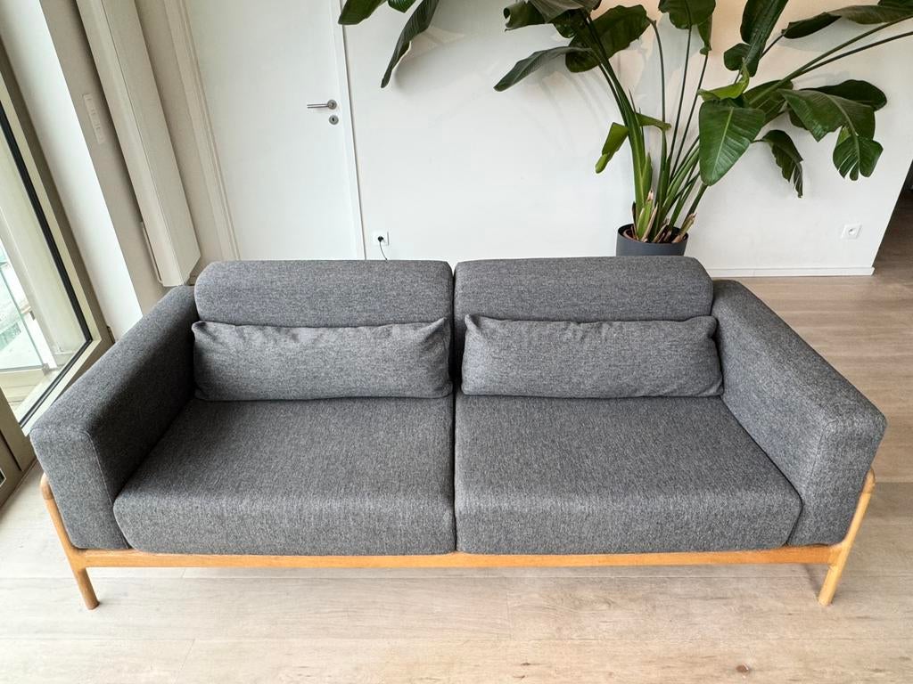 Designer sofa Gazzda Fawn 3-zits, massief eik, Huis en Inrichting, Ophalen, Design sofa Gazzda Fawn 3-zits, temple fabric, eiken hout