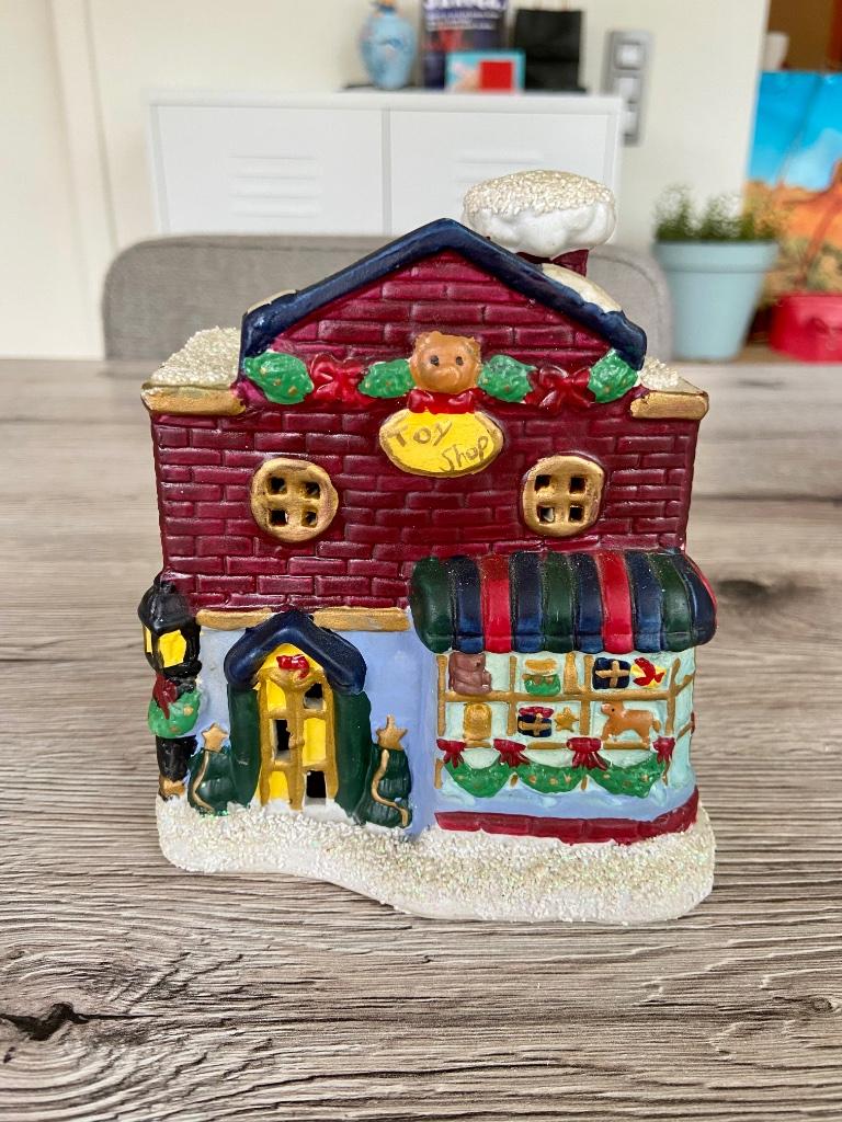 Deco kersthuisje met theelichtje, Diversen, Ophalen, Zo goed als nieuw