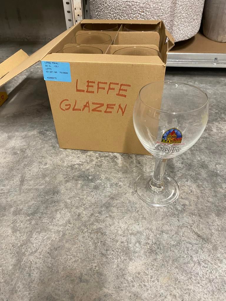 6 nieuwe Leffe bierglazen., Verzamelen, Ophalen of Verzenden, Nieuw, Bierglas