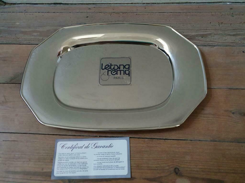 plateau dienblad in edelstaal 'etang & remy', Ophalen of Verzenden, Nieuw