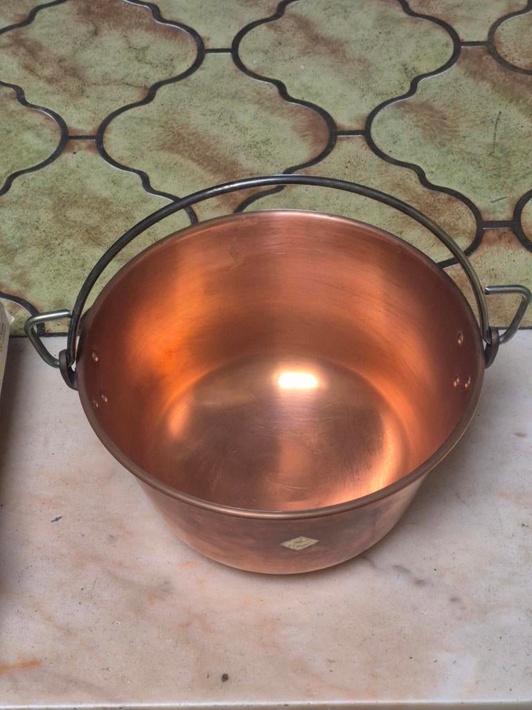 Bassine à confitures en cuivre pur massif 99,97%., Enlèvement, Cuivre
