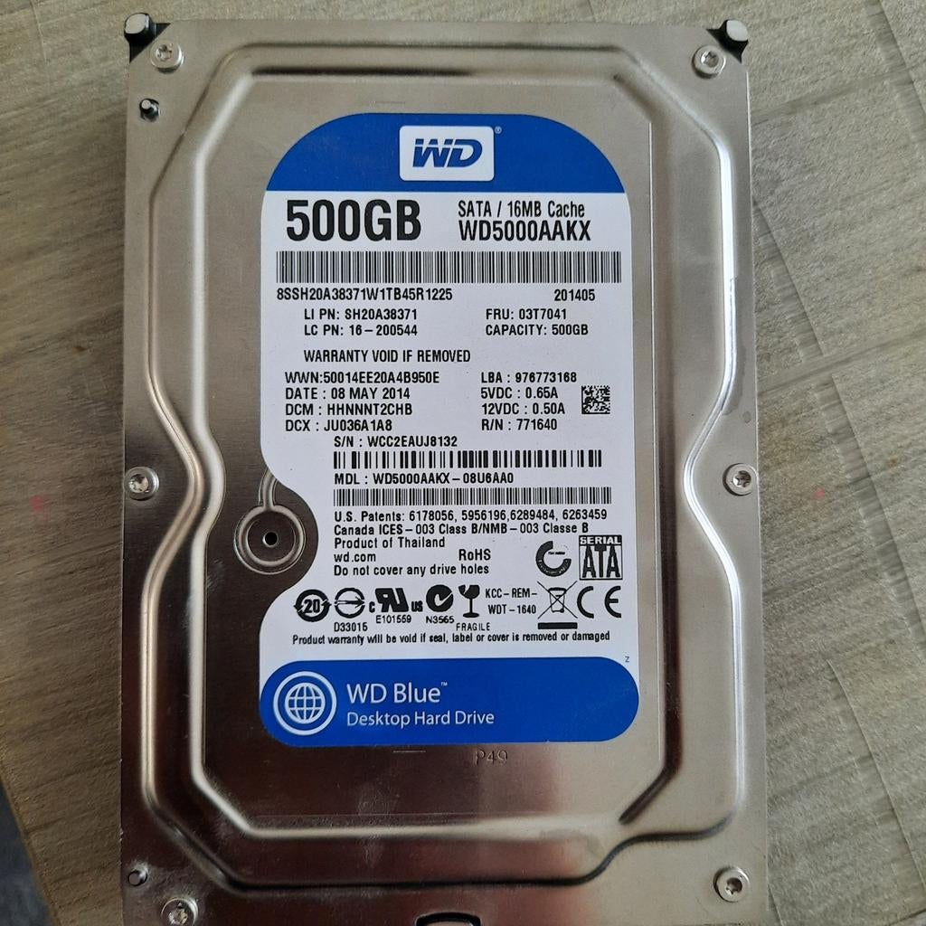 Harde schijf 500 Gb, Ophalen of Verzenden, Zo goed als nieuw